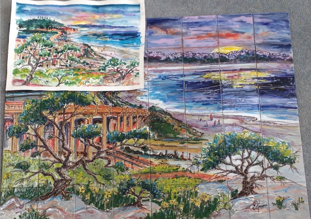 torrey pines mural rendering compared to final
